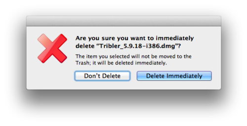 Delete without Trash：跳過廢紙簍直接刪除文件