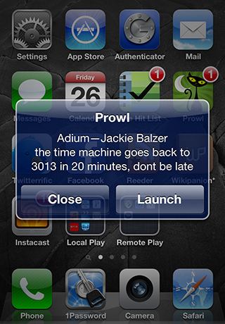 Prowl：將Growl消息轉(zhuǎn)發(fā)到iPhone上
