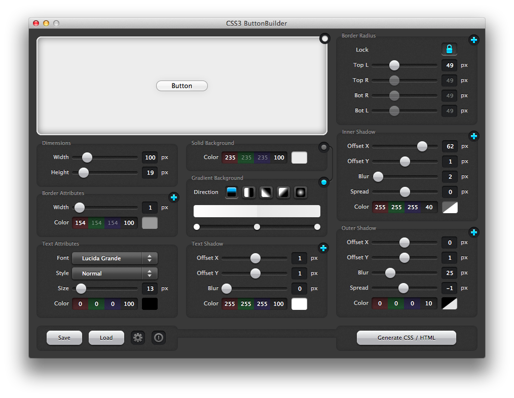 CSS3 Buttonbuilder：快速生成CSS3樣式按鈕