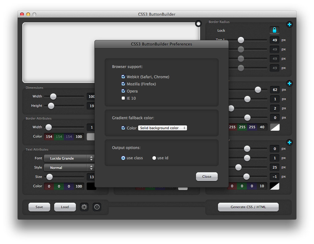 CSS3 Buttonbuilder