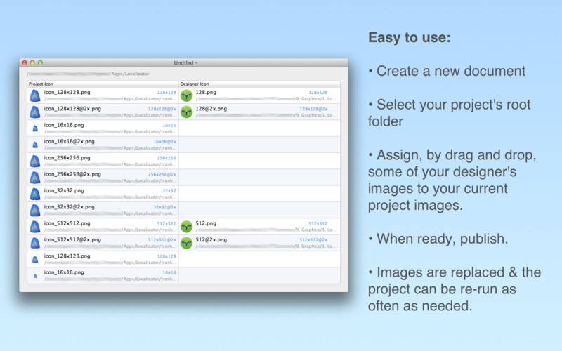 Iconizator：快速替換項目Icon文件