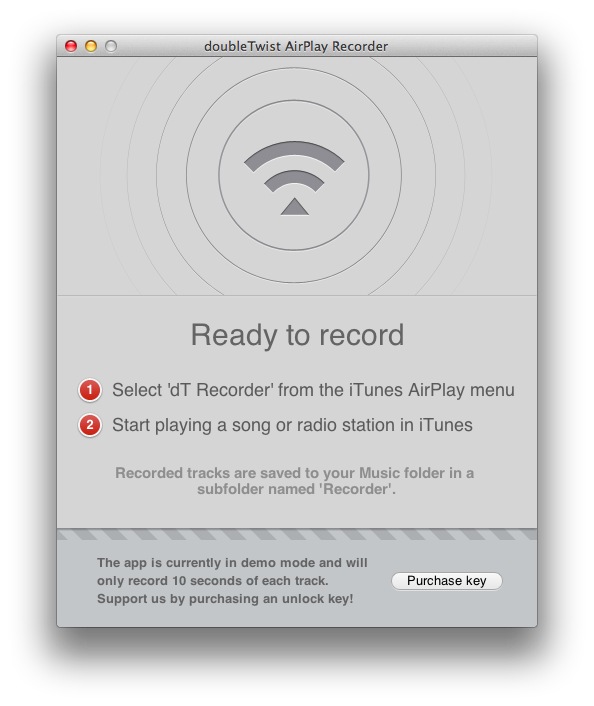 doubleTwist AirPlay Recorder for Mac：為你錄制Airplay iTunes Radio中的歌曲