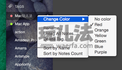 tag color
