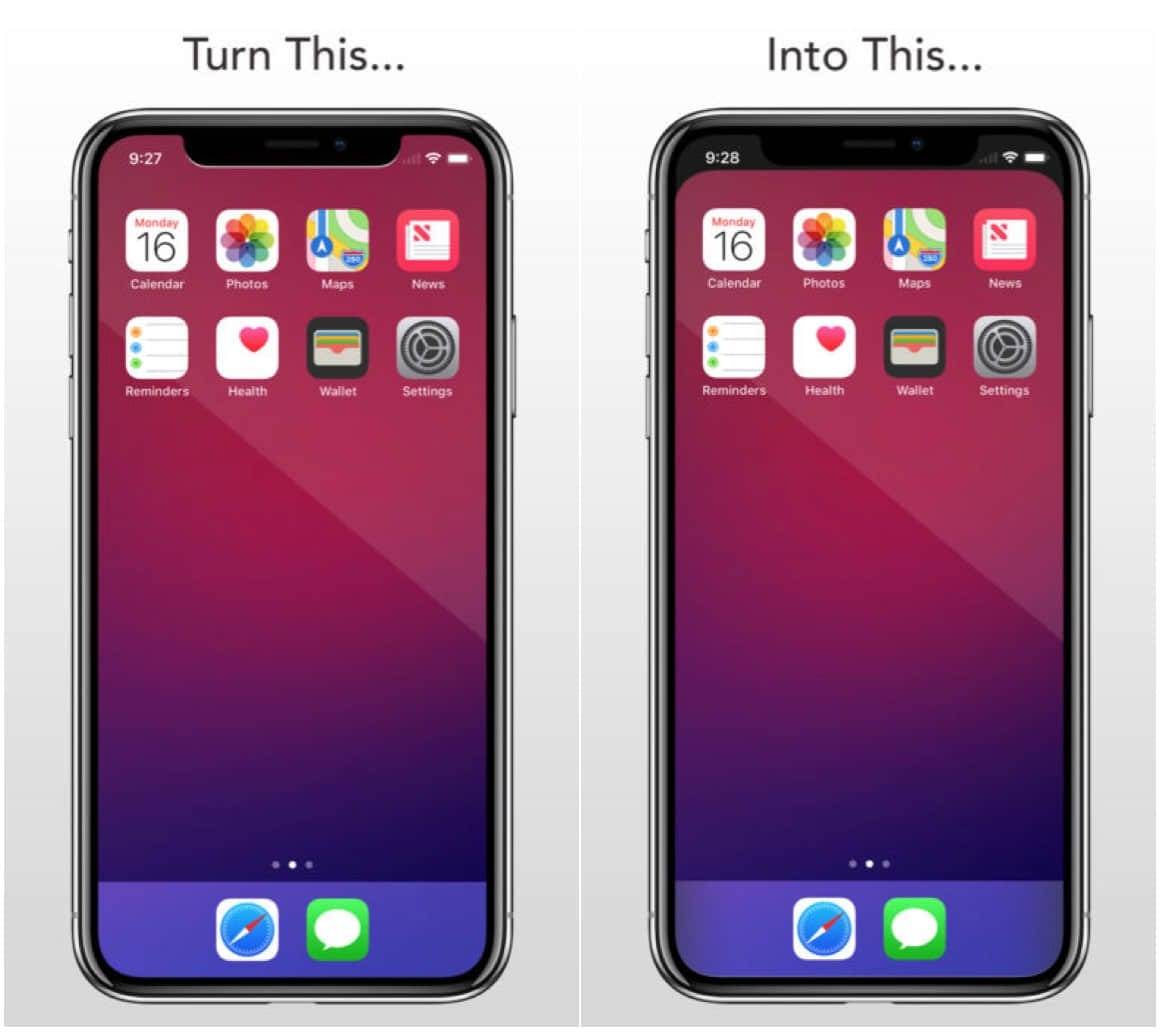 Notcho：將你的 iPhone X “劉海兒”隱藏起來